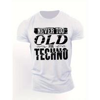 European Size Techno-Themed Graphic Tee with Tech Gadgets & Circuit Boards, Casual Round Neck Summer Top for Tech Events, Machine Washable for Men S balta