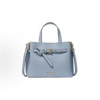 Michael Kors MK Emilia Gold Letter Logo Pin Buckle Hardware Briefcase Handheld Shoulder Crossbody Bag Small Women Bags Blue 35F0GU5S5T-487 Basic Set (Bag+Dust Bag)