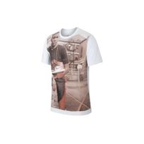 Air Jordan 1 Photo Classic Print Short Sleeve T-Shirt Men Tops White AT8918-100 S gray