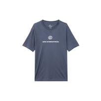 Nike Heritage Solid Color Logo Crew Neck T-Shirt Men Tops Blue DM5440-437 M gray