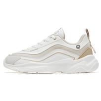 Anta Shock Absorbing Wear Resistant Non Slip Low Top Sports Casual Shoes Women sneakers White Gray Brown 922318830-1 37.5