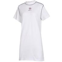 Adidas Neo Logo Solid Color Breathable Sports Casual Short Sleeve Dress Women Dresses White EJ7094 XS