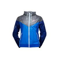 Nike Color Block Design Logo Print Hooded Jacket Women jackets Blue 617218-414 S