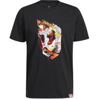 Adidas Dame Abstract T Lillard Basketball Character Print Short Sleeve T-Shirt Men Tops Black GH6718 S black