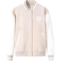 Anta Color Block Letter Loose Comfortable Baseball Jacket Women Jacket Pink 162448703N-1 XL