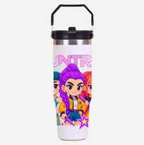 30Oz Cute K-Pop Demon Hunters Stainless Steel Vacuum Cup Hot Cold 6-12 Hours Retention Eco Friendly Bpa Free Largeautomotive Holder Flask Kid Gift