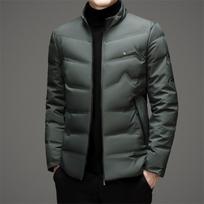 Men's Light and Thin Down Jacket Autumn and Winter New Fashion Casual Versatile Middle-aged Stand-up Collar Jacket Down Jacket M