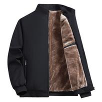 Men's Cross-Border Warm Cotton Stand-Up Collar Jacket - Large Size Casual Coat for Middle-Aged and Elderly 3XL
