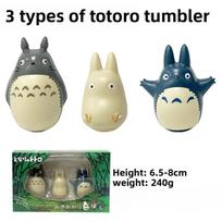 3-6 Pieces/set Totoro Anime Cute Figurines Q-version Totoro Roly-poly Ornaments Desktop Decoration Toys Children's Birthday and Christmas Gifts 6.5-8cm