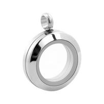 Stainless Steel Round Living Photo Memory Locket Pendant Jewelry Making Supplies Necklace Accessories 20mm