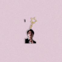 BTS Formal Suit Photo Acrylic Keychain, Bangtan Boys Real Photo Cutout Keyring with Gold Star Charm, Kpop ARMY Fans Bag Pendant JIN