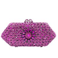 Boutique de FGG Navy Blue Crystal Clutch Evening Bags, Women Formal Evening Bags and Clutches, Party Rhinestone Clutch Purse Mini and Heavy