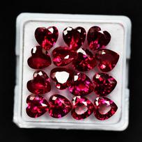 Natural Pink Ruby Heart Cut Certified Rare Gemstone 20 Pcs 6x6 mm Lot Free Gift 6 mm approx. rožinė