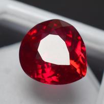 8.60 Carat Red Ruby Natural Rare Pear Cut Loose Gemstone CERTIFIED 12.9 mm approx raudona