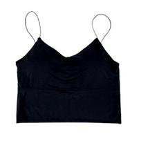Women Bra Vest Seamless Padded Wireless Spaghetti Strap Full Cup Solid Color Summer Camis Tank Top Lady Bottoming Underwear juoda