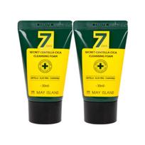 May Island 7 Days Secret Centella Cica Cleansing Foam Deep Pore Face Wash 30ml*2ea black