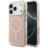 Karl Lagerfeld IML Karl RSG logotipo magnetinis dėklas telefonui iPhone 17 Pro - rožinis