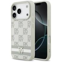 DKNY languotas su atspausdintomis juostelėmis dėklas telefonui iPhone 17 Pro - smėlinis