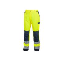 Kelnės Sara Workwear Drogowiec 11520-27, mėlyna sp./geltona sp./pilka sp., M dydis