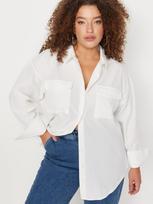 TRENDYOL PLUS SIZE Moteriški kasdieniai marškiniai