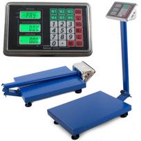 LCD elektroninės platforminės svarstyklės, 300kg, mėlynos