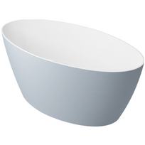 Laisvai pastatoma lieto akmens vonia Marble+ Siena WW BSP pilka išorė, baltas vidus