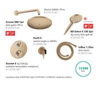 Šlifuotos bronzos potinkinis Hansgrohe dušo sistemos komplektas 6 in 1