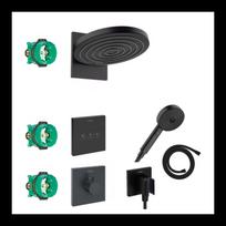Potinkinis termostatinis dušas 7 in 1 komplekte HANSGROHE Pulsify S 260, 2jet, Matt Black