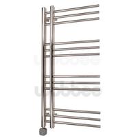 Elektrinis rankšluosčių džiovintuvas WOBBEE GLASTON BRUSHED NICKEL PVD 50x100cm braižyto nikelio spalvos kairinis su paslėptu  laidu