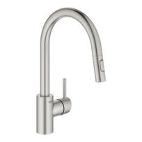 Grohe Concetto supersteel spalvos maišytuvas virtuvės plautuvei su dušeliu