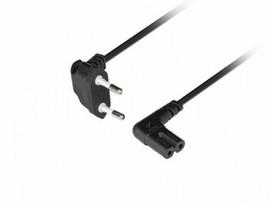 LANBERG CEE 7/16->IEC 320 C7 Power Cord 1.8m Angled VDE Black