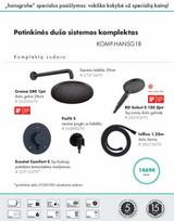 Potinkinės dušo sistemos komplektas Hansgrohe Croma 280 6in1 RD Select S 120 be potinkinės dėžutės