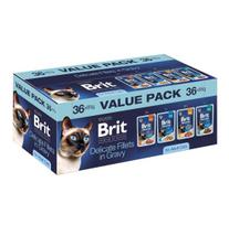 BRIT Premium by Nature Delicate fillets in gravy Box – šlapias kačių maistas – 36x85g