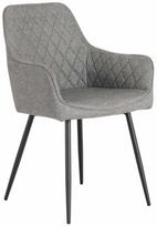 Valgomojo kėdė Bresso 2, matinė, juoda sp./pilka sp., 52 cm x 57 cm x 85 cm