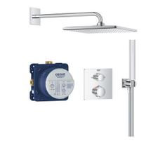 GROHE 34881000 - Potinkinė dušo sistema PRECISION 310 × 310 mm blizgus chromas