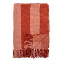 Oranžinės spalvos iš perdirbtos medvilnės antklodė ir pledas 130x160 cm Frello – Bloomingville