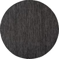 Juodos spalvos apvalios formos lauko ir vidaus kilimas ø 160 cm Mira 1450 – Ayyildiz Carpets
