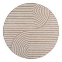 Smėlio spalvos apvalios formos lauko ir vidaus kilimas ø 160 cm Desert 1301 – Ayyildiz Carpets