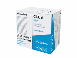 Lanberg UTP cat.6 LAN cable 100 M CU LCU6-11CU-0100- | LCU6-11CU-0100-S | 5901969446753