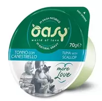 Oasy More Love Tuna su jūros šukutėmis puodelyje 70 g