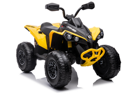 DK‑CA002 12V 10Ah 4×4 geltonas vaikiškas elektrinis keturratis