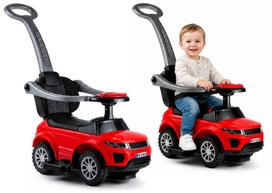 SPORT CAR raudonas paspirtukas–mašinėlė vaikams