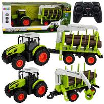 RC traktorius su miško priekaba ir rąstų griebtuvu 1:24