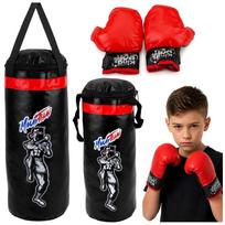 Vaikiškas bokso maišas su Muay Thai pirštinėmis – dydis M