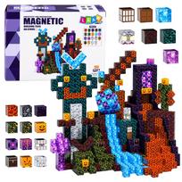 Magnetiniai Pixel juodojo pasaulio 100 vnt. STEM konstruktoriaus blokeliai