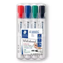 Žymeklių rinkinys baltai lentai Staedtler Lumocolor 351, 4 spalvos