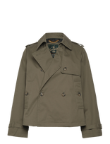 Superdry - Short Trench Coat - Lietpaltis - Chaki spalva