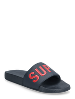 Superdry - Superdry Pool Slide - Baseino šlepetės - Tamsiai mėlyna