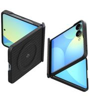 Juodas dėklas Samsung Galaxy Z Flip 8 telefonui "Spigen Airskin Aramid Magsafe"