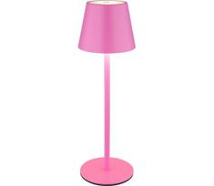 Globo 58488P-LED Reguliuojamas lietimu valdomas įkraunamas lauko stalinis šviestuvas VANNIE 3W/5V IP54 1800mAh rožinis
